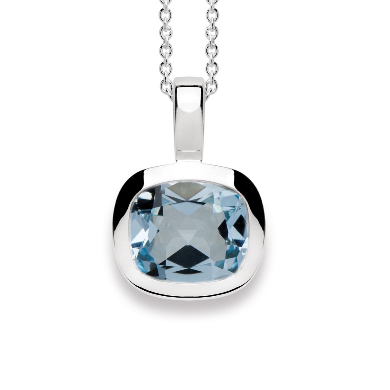 Bastian Inverun - Mooie edelsteen hanger met een blauwe topaas (3,60ct). Deze hanger van gepolijst 925 / - sterling zilver toont zijn charme door zijn authentieke blauwe kleur, waardoor hij zowel tijdloos als modern is. Deze hanger is exclusief collier.