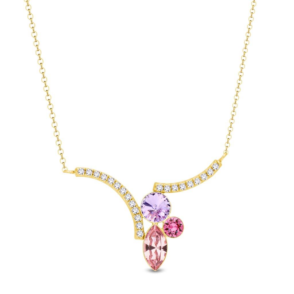 Spark NCVG4228LRV Flora Necklace Gilded Light Rose, Rose Violet