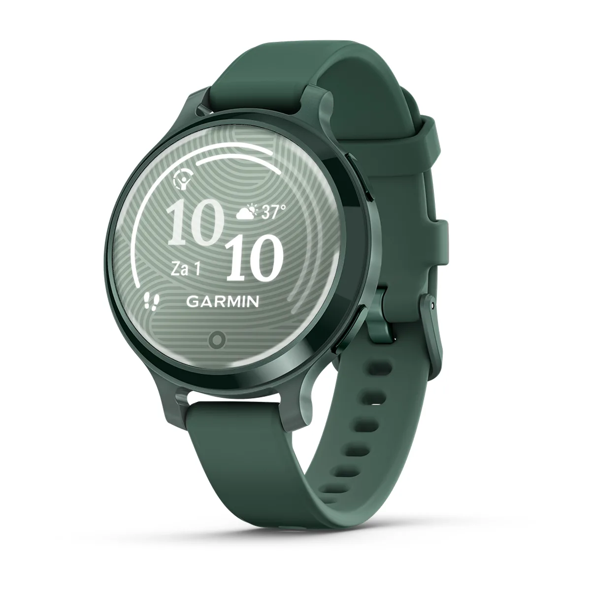Dit Garmin horloge heeft een kast gemaakt van Aluminium met een diameter van 38 mm en is voorzien van een Rubber band. In de kast bevindt zich een Garmin kwaliteitsuurwerk en is afgewerkt met Corning Gorilla Glass 3glas.

Het horloge is 5ATM. Dit betekent dat het horloge geschikt is om mee te douchen. Verder wordt het horloge geleverd met

2 jaar smartwatch garantie