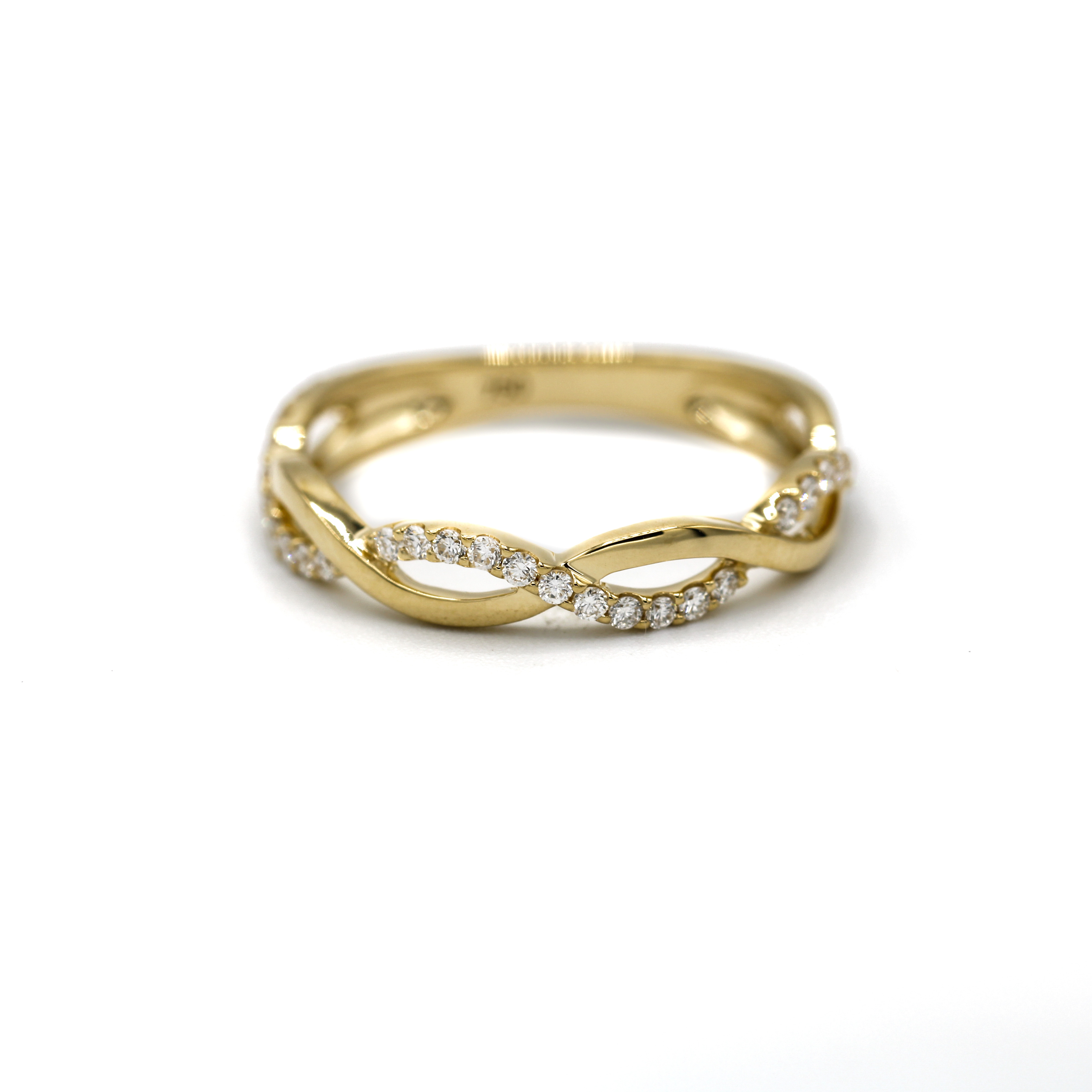 Ring geel goud 18 karaat met 0.23ct briljanten