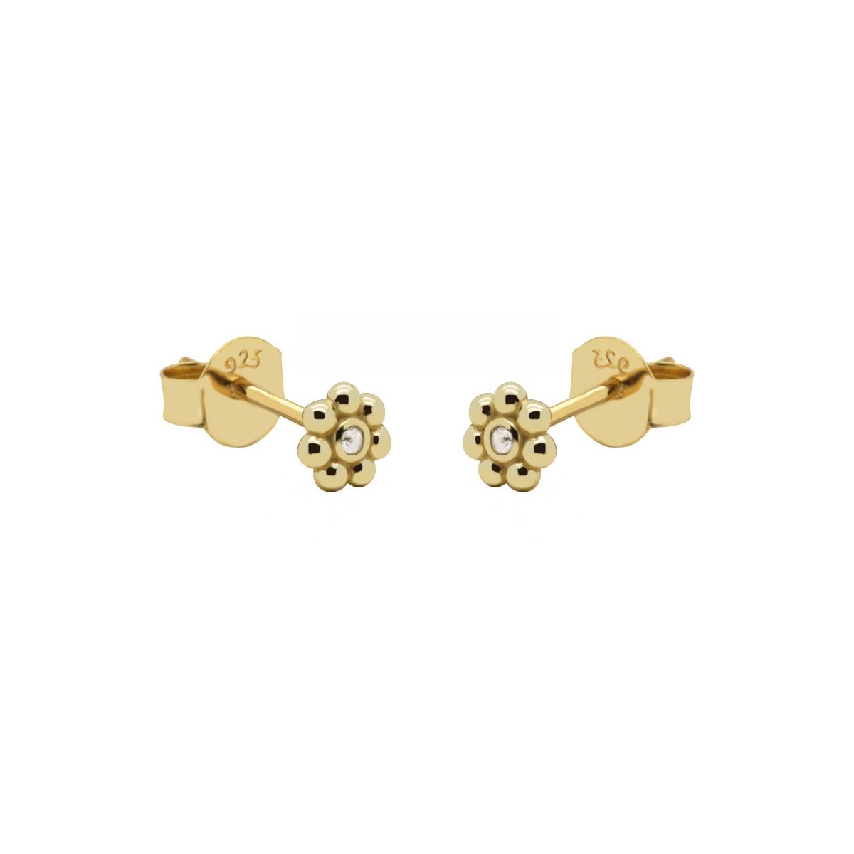 Karma Zirconia Symbols Flower Goldplated R103GP