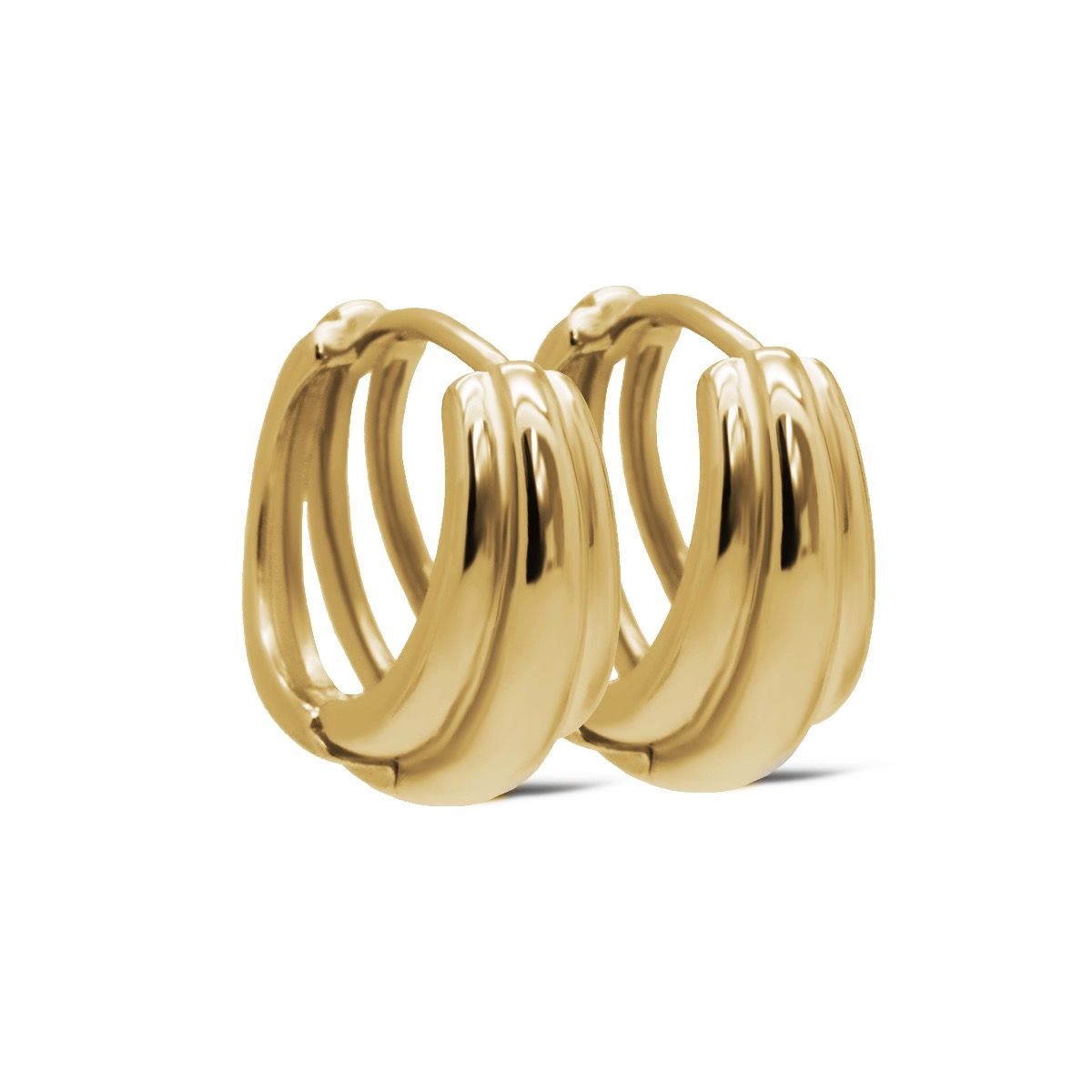 Dit zijn onze ROSY 14MM Hoop Earrings. De oorbellen zijn verkrijgbaar in 925 sterling zilver of met een 14K gouden plating.