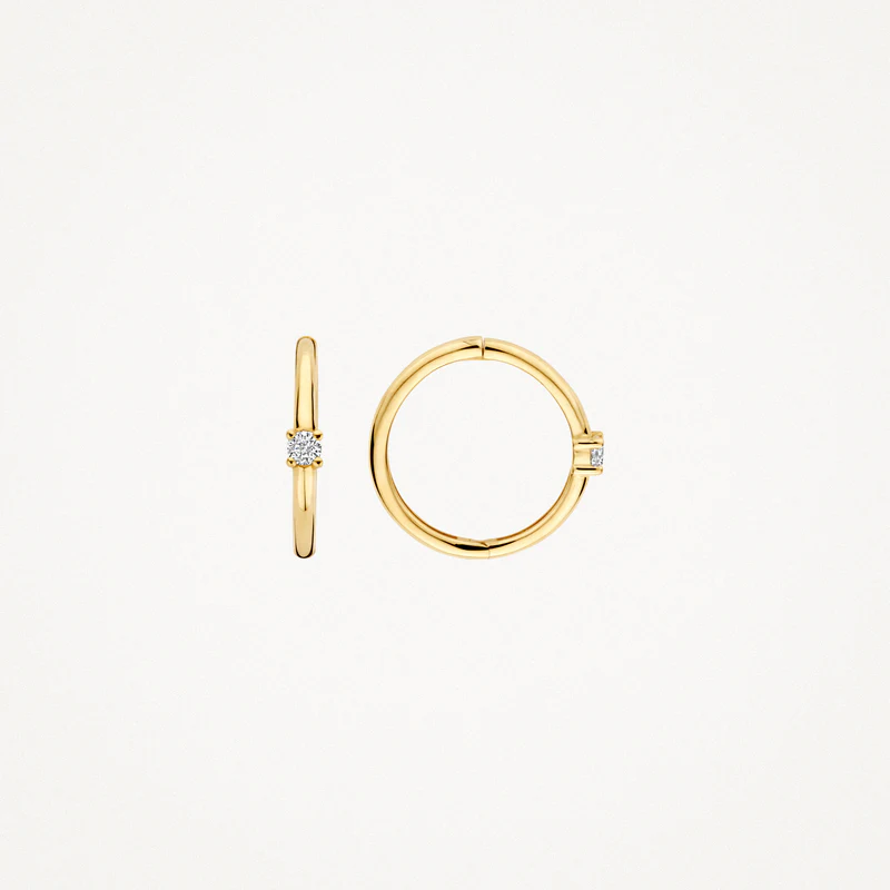 Deze prachtige oorbellen zijn gemaakt van 14 karaat geelgoud en zijn voorzien van zirconia stenen voor een subtiele sprankeling. De oorbellen hebben een tijdloos design en zijn perfect voor zowel alledaagse als feestelijke gelegenheden. Draag ze solo voor een subtiele look of combineer ze met andere gouden sieraden voor een luxe uitstraling. Deze oorbellen zijn een echte toevoeging aan je sieradencollectie.