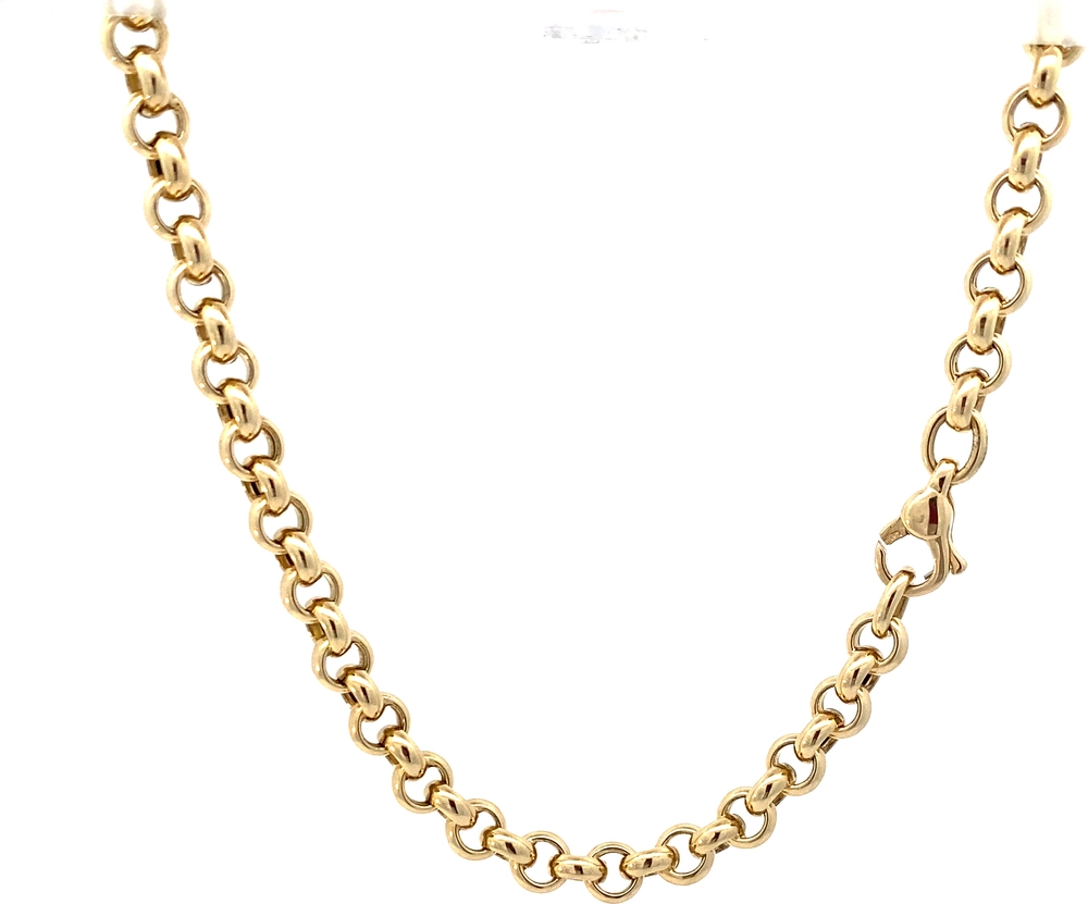 gouden jasseron collier, 5,5mm 45cm