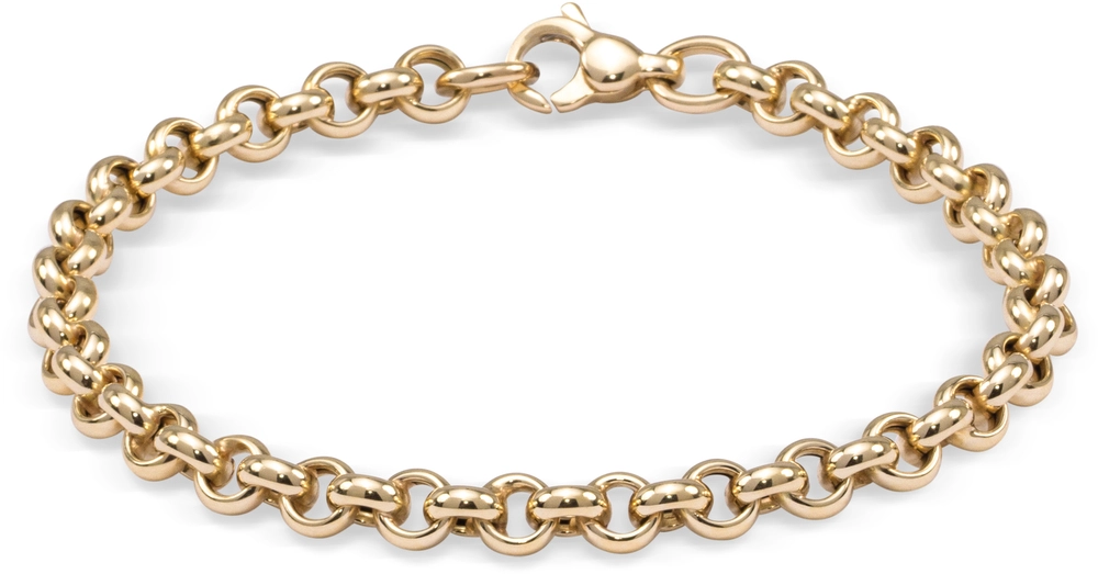 gouden Monzario armband, jasseron 5,5mm 19,5cm