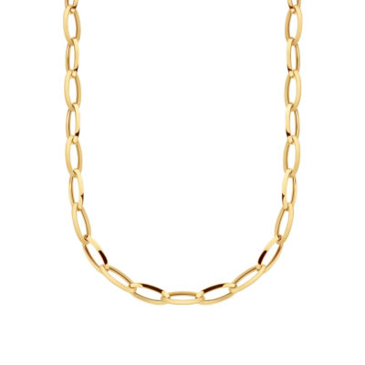 Deze prachtige collier van 18kt geel goud is een tijdloze toevoeging aan je sieradencollectie. De collier heeft een elegante uitstraling en is perfect voor zowel alledaagse als speciale gelegenheden. Draag het collier alleen als statement piece of combineer het met andere gouden sieraden voor een luxueuze look. Met dit collier steel je gegarandeerd de show!