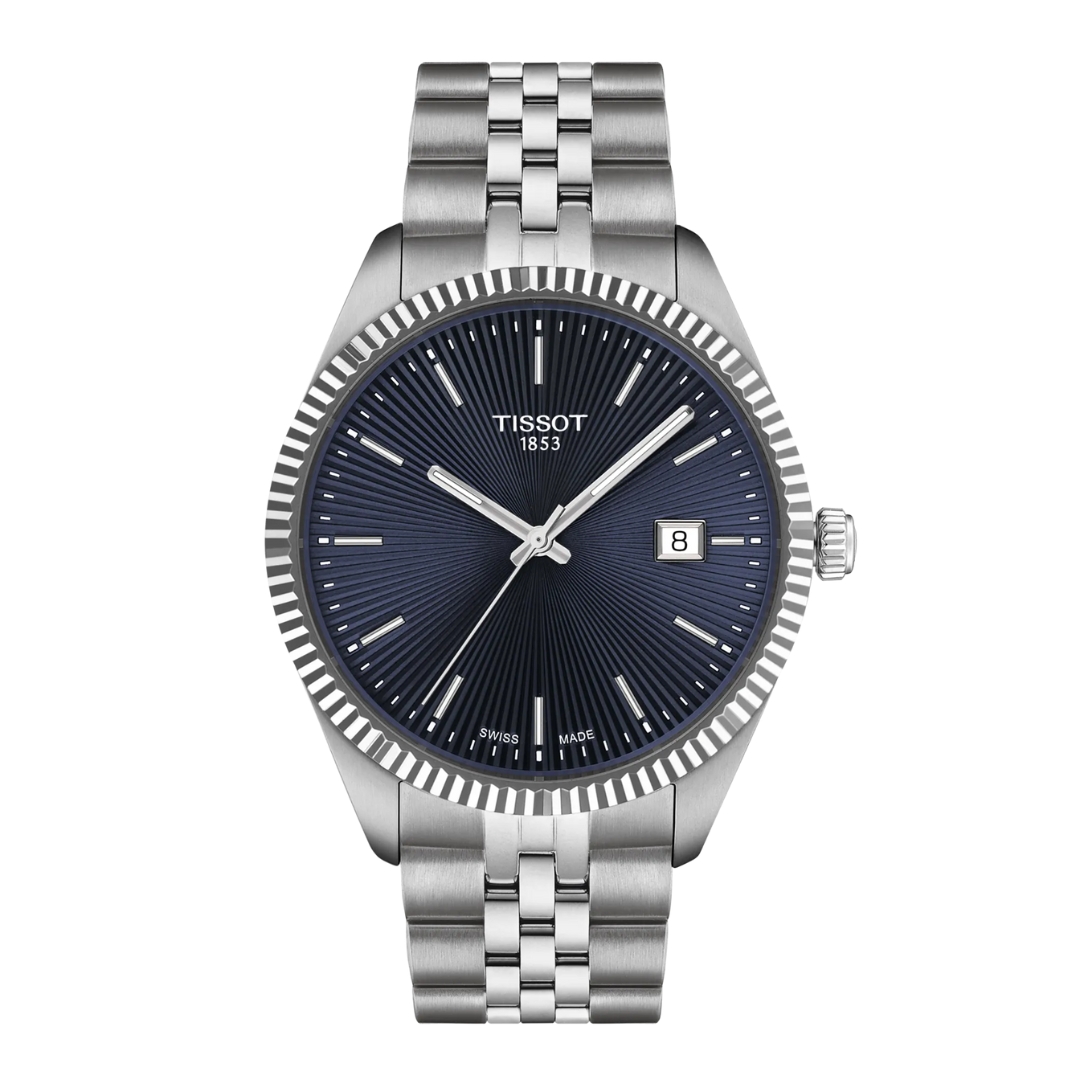 Tissot - Ballade Quartz, Blauwe Wijzerplaat, 100 meter WR, Saffierglas - T1564101104100
