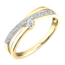 Verlovingsring wit goud 18kt met diamanten van 0.15ct