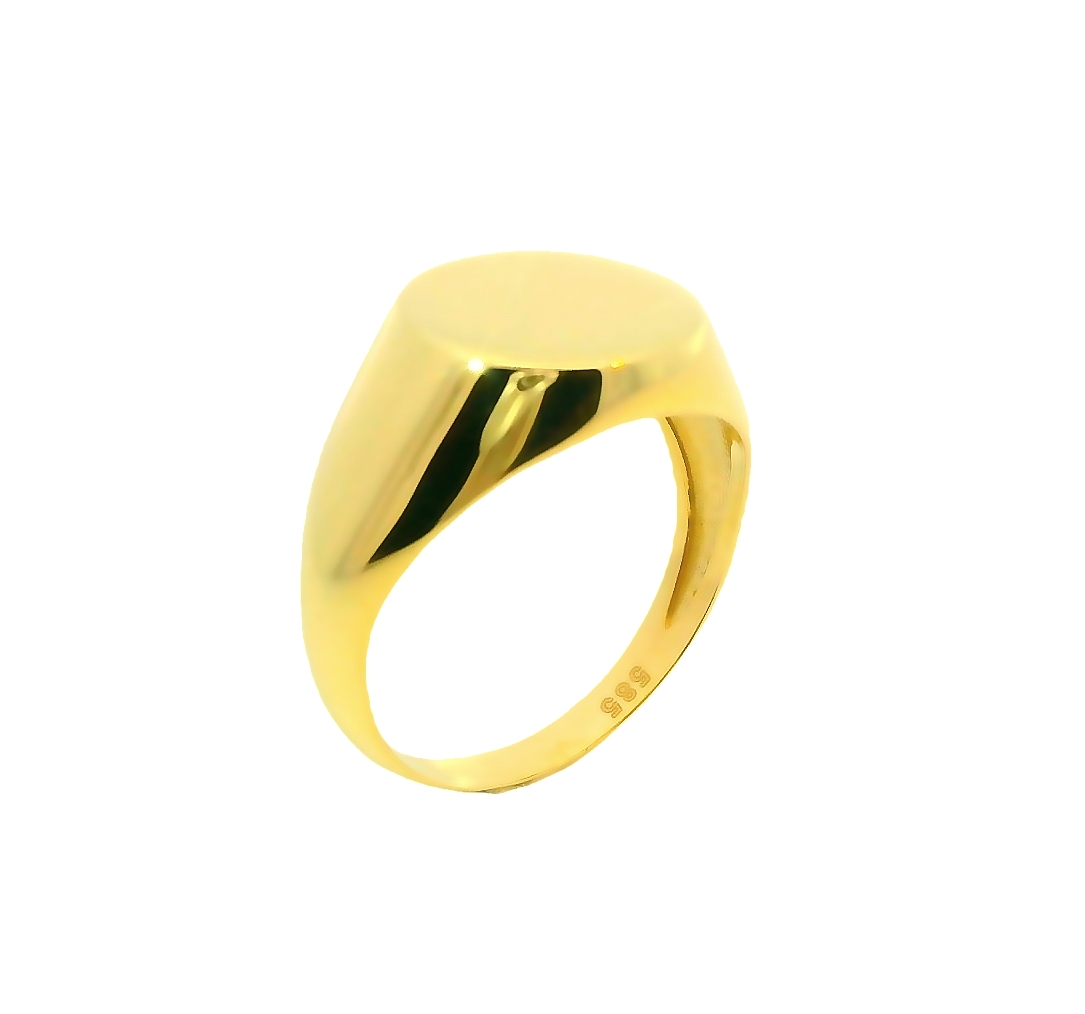 Deze geelgouden zegelring van 14 karaat voor heren heeft een klassiek en tijdloos ontwerp dat perfect is voor elke gelegenheid. De ring is voorzien van een gladde afwerking en is ideaal voor het dragen als statementstuk of als toevoeging aan een chique outfit. Combineer het met andere gouden sieraden voor een complete look. 
De ring is verkrijgbaar in meerdere afmetingen.