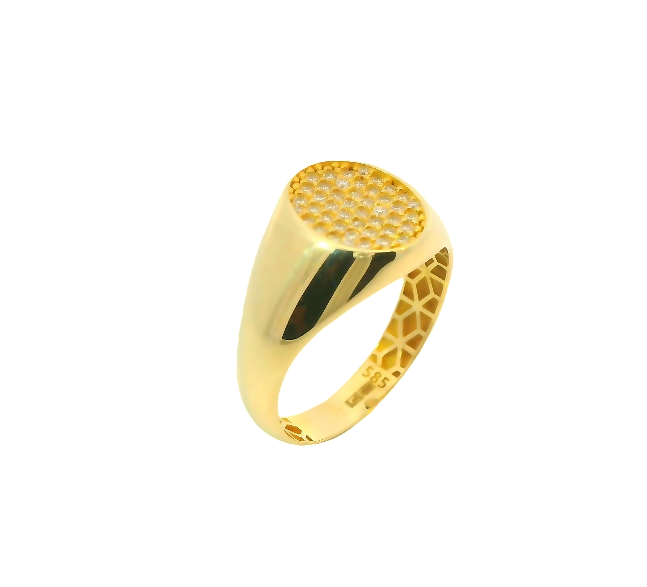 Deze prachtige herenring is gemaakt van geelgoud en bezet met schitterende zirkonia stenen. De ring is van 14 karaat en straalt luxe en stijl uit. Draag deze ring dagelijks voor een subtiele touch of combineer hem met andere accessoires voor een statement look. De ring is perfect voor elke gelegenheid en voegt direct klasse toe aan elke outfit. Maak je look compleet met deze schitterende herenring!
De ring is verkrijgbaar in meerdere afmetingen.