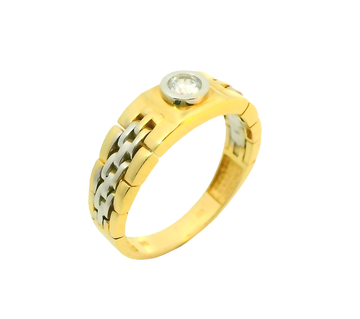 Deze prachtige ring is perfect voor heren en is gemaakt van 14 karaat bicolor goud met zirkonia stenen. Het is een stijlvol en tijdloos accessoire dat elke outfit een luxe uitstraling geeft. Draag deze ring solo voor een subtiele touch of combineer hem met andere gouden sieraden voor een extra glamoureuze look. Maak je outfit compleet met deze prachtige herenring!
Deze geelgouden zegelring van 14 karaat is speciaal ontworpen voor heren. De ring is voorzien van een prachtige onyx en zirkonia stenen, wat zorgt voor een unieke en luxueuze uitstraling. Deze ring is perfect voor elke gelegenheid en kan solo gedragen worden voor een statement look of gecombineerd met andere ringen voor een meer trendy uitstraling. Maak je outfit compleet met deze prachtige zegelring!
De ring is verkrijgbaar in meerdere afmetingen.