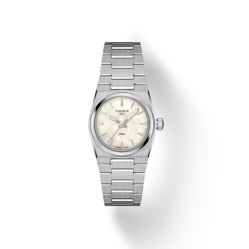 Een perfecte combinatie van 70's charme en verfijnd design, de nieuwe PRX 25mm is een veelzijdige uitschieter. Dit model is een ware weerspiegeling van vakmanschap en innovatie. Aangedreven door een betrouwbaar quartz uurwerk met een EOL-functie, biedt het het gemak van een op batterijen werkend horloge met minimaal onderhoud. Het horloge is voorzien van saffierglas, een  roestvrijstalen kast en waterbestendigheid tot 10 bar, wat duurzaamheid garandeert voor dagelijks gebruik. Het trendy modern-vintage esthetische design maakt het een opvallend accessoire, terwijl de hoogwaardige constructie garandeert dat het jarenlang zowel modieus als functioneel zal blijven.

Diameter:25 mm
roestvrijstalen behuizing
Zwitsers kwartsuurwerk
Krasbestendig saffierglas met antireflecterende coating
Parelmoer wijzerplaat