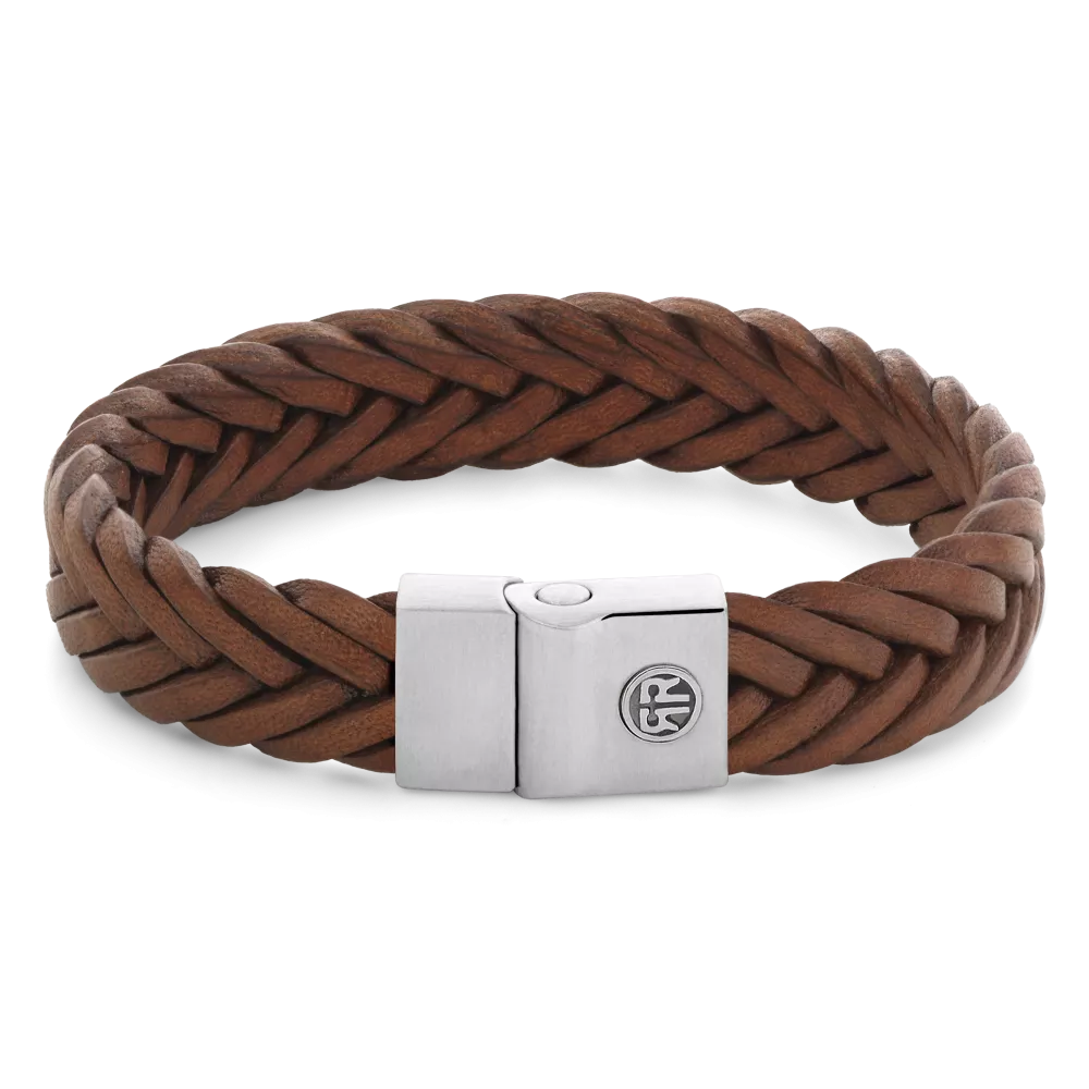 Rebel&Rose Full Metal Premium Braided 12mm Cognac