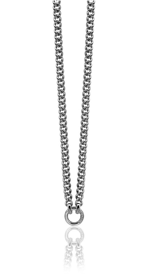 ZINZI zilveren brede gourmet collier. De gourmet schakel is 7mm breed en voorzien van een sierlijke zilveren Zinzi sluiting. Lengte van het collier is 45cm. Vervaardigd van sterling zilver (925) en voorzien van een mooie witte rodium vergulding.