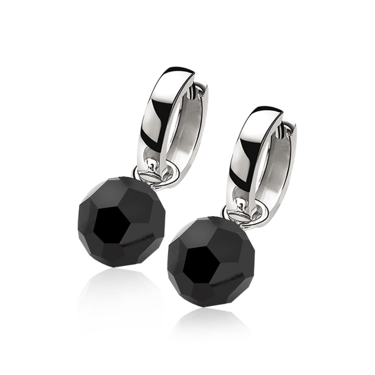 Zinzi zilveren oorbedels met zwarte bead. De bead is 10mm groot. De oorbedel is verkrijgbaar in verschillende leuke en opvallende kleuren. Hang ze sierlijk aan je zilveren Zinzi oorringen, Zich266Z