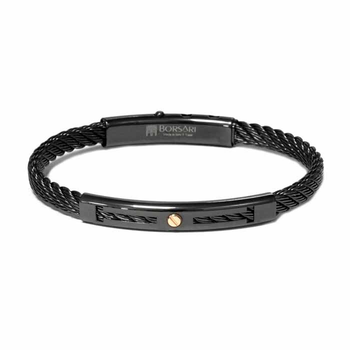 Borsari Armband Skema Staal met 18 karaat rosegoud