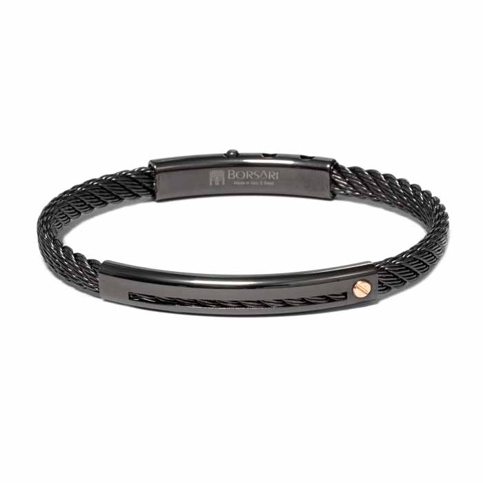 Borsari Armband Skema Staal met 18 karaat rosegoud