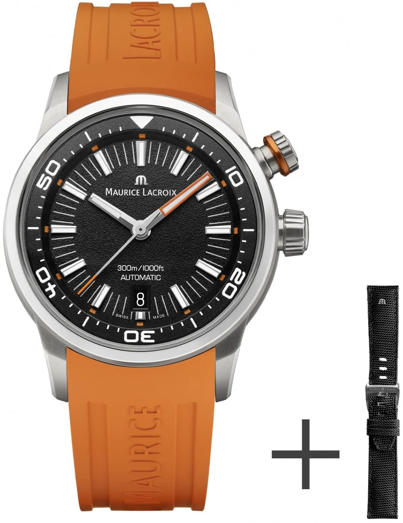 De Maurice Lacroix Pontos diver automatisch horloge PT6248-SS001-330-j heeft een waterbestendigheid tot 300 meter, een kunststof band, een zwarte wijzerplaat en ingebouwde datumweergave. Het horloge is geschikt voor zowel casual als formele gelegenheden. Draag het met trots om je pols voor een stijlvolle en sportieve uitstraling. Met dit horloge ben je altijd bij de tijd, letterlijk en figuurlijk!