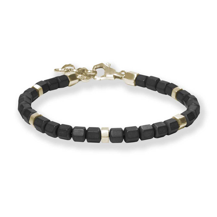 Hematiet met zilver verguld 18,5 + 2,5 cm