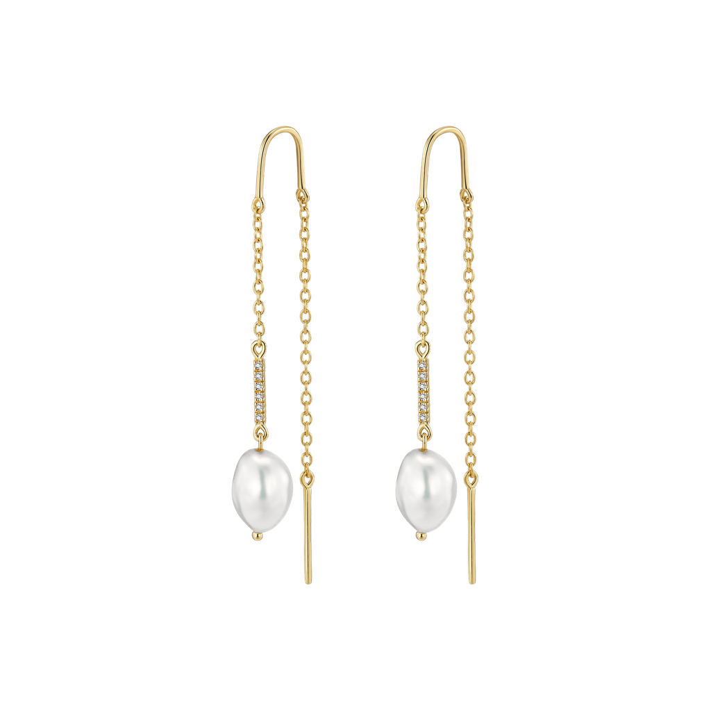 Zilveren vergulde oorbellen 
0.036 ct