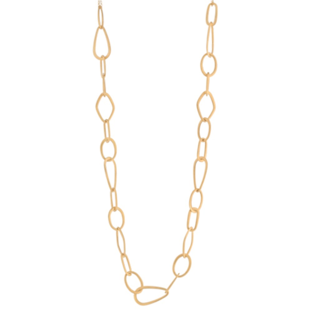 lange collier zilver verguld geborsteld