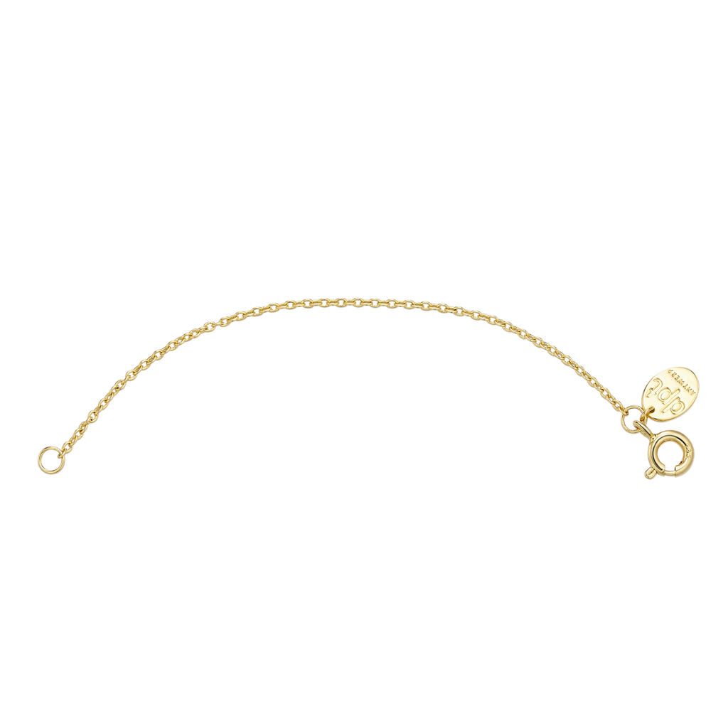 Zilveren verguld verlengstukje voor ketting
10 cm