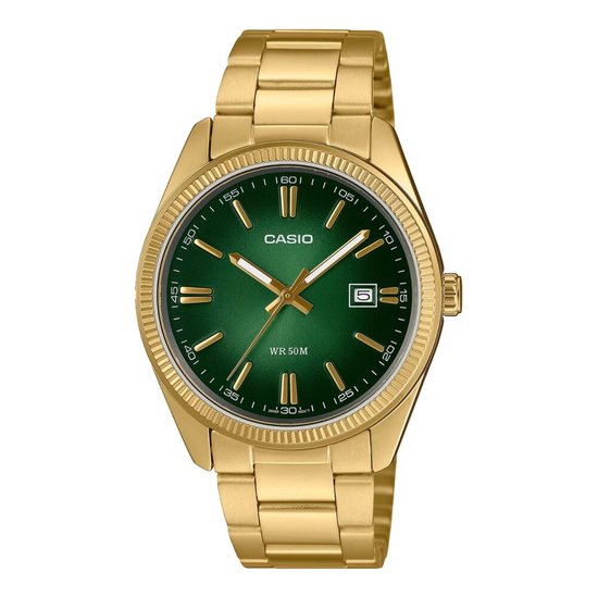 Casio analog heren horloge goudkleurig 