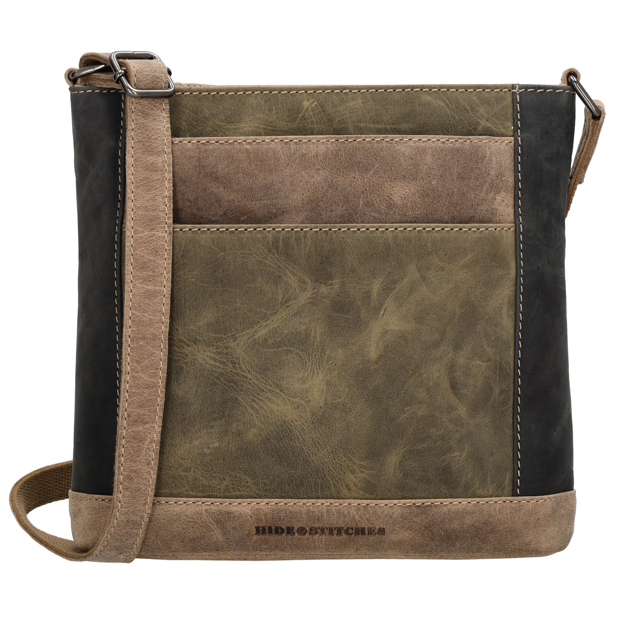 Deze Hide & Stitches Himalaya Schoudertas - 029 olijf heeft een stijlvol design met handige De leren schoudertas van Hide & Stitches biedt een stijlvolle en veelzijdige oplossing voor het moderne assortiment. Met een aantrekkelijk palet van verschillende kleuren is deze tas niet alleen visueel aantrekkelijk, maar ook functioneel. Doordat deze tas gemaakt is van hoogwaardig leer, garandeert deze tas duurzaamheid en langdurig gebruik. Het ruime interieur biedt voldoende opbergruimte voor dagelijkse benodigdheden, terwijl de verstelbare schouderriem zorgt voor draagcomfort.

De eigenschappen van deze schoudertas zijn:

Vier ritsvakken aan de buitenkant
Verstelbare schouderband
Insteekvak