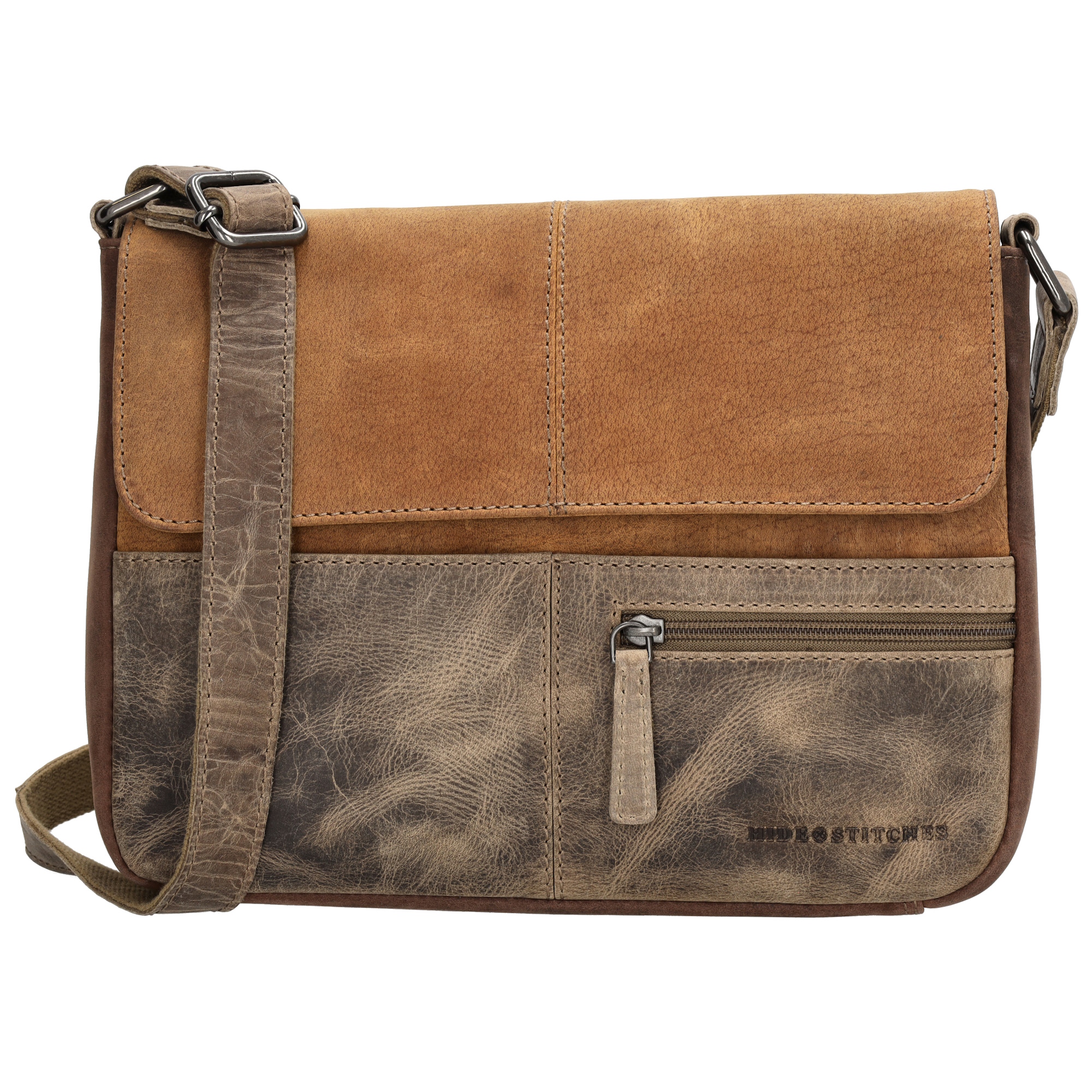 Deze leren schoudertas heeft de perfecte look voor het najaar. De overslagsluiting en de verschillende kleuren zorgen ervoor dat deze tas opvalt in elke setting. Het luxueuze leer voelt niet alleen heerlijk aan, maar is ook duurzaam, waardoor je jarenlang plezier zult hebben van deze tas. De combinatie van functionaliteit en stijl maakt deze schoudertas een echte must-have voor jouw herfstgarderobe. Wordt dit jouw nieuwe favoriet? Geef jezelf de luxe en het gemak dat deze prachtige tas te bieden heeft en maak een statement, waar je ook bent!

De eigenschappen van deze schoudertas zijn:

Overslag- en ritssluiting van het hoofdvak
Voor- en achtervak met ritssluiting
Geruit patroon aan de binnenkant
Verstelbare schouderband