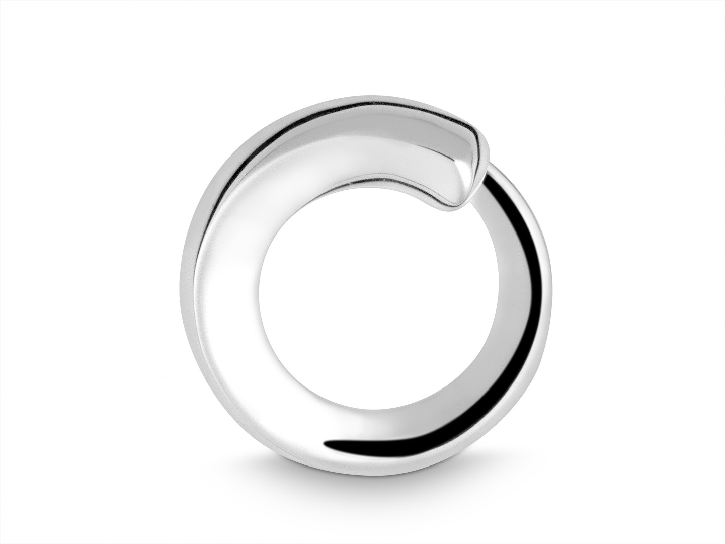 Quinn - Zilveren cirkel hanger 22.2x21.3x8.5mm 