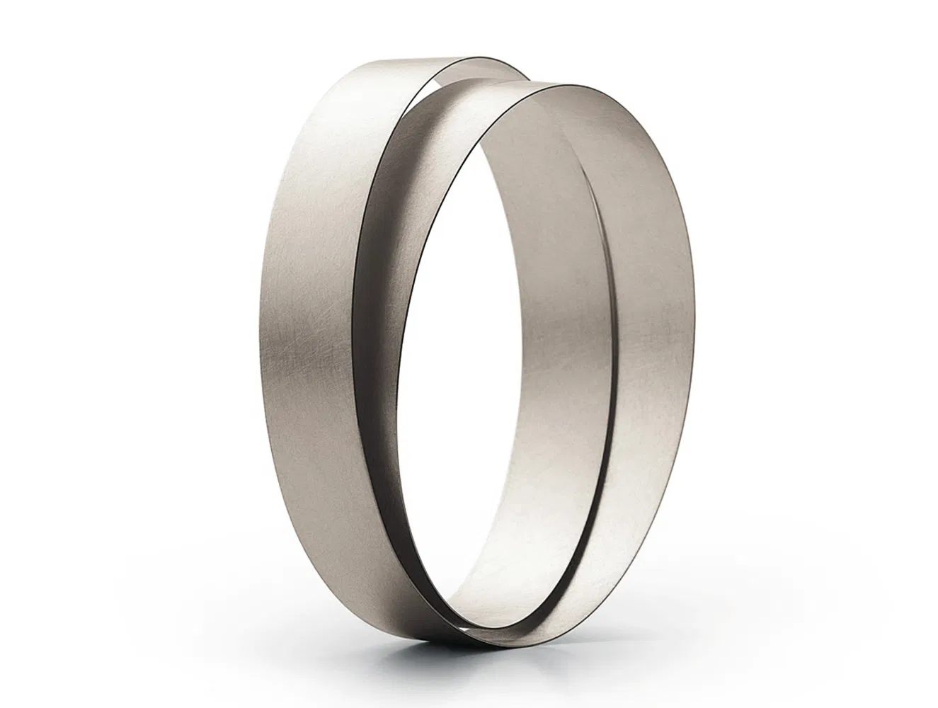 een 18 krt witgouden armband Niessing model Bow 8mm 