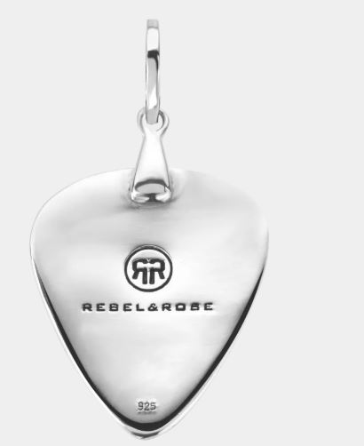 Zilveren hanger plectrum