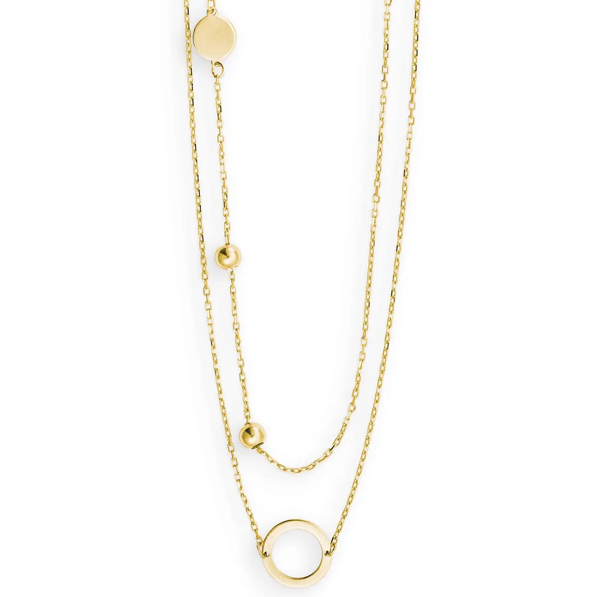 Gouden collier dubbel.
