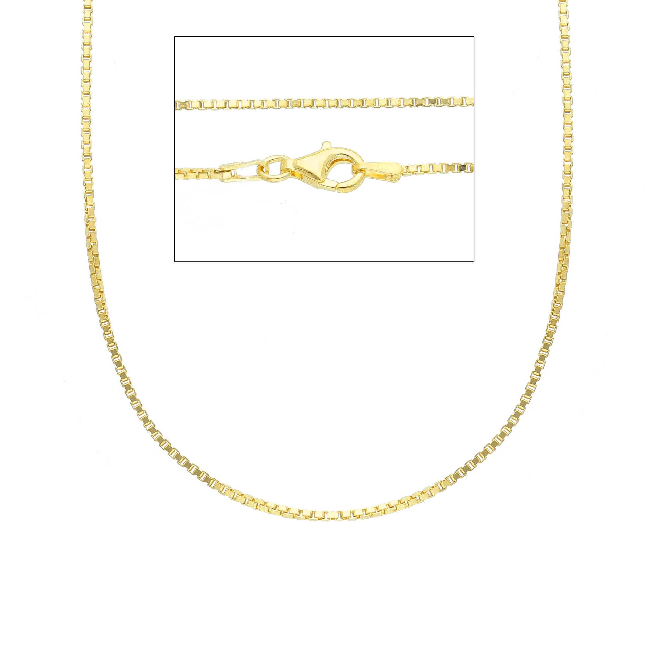 ketting zilver verguld 45cm