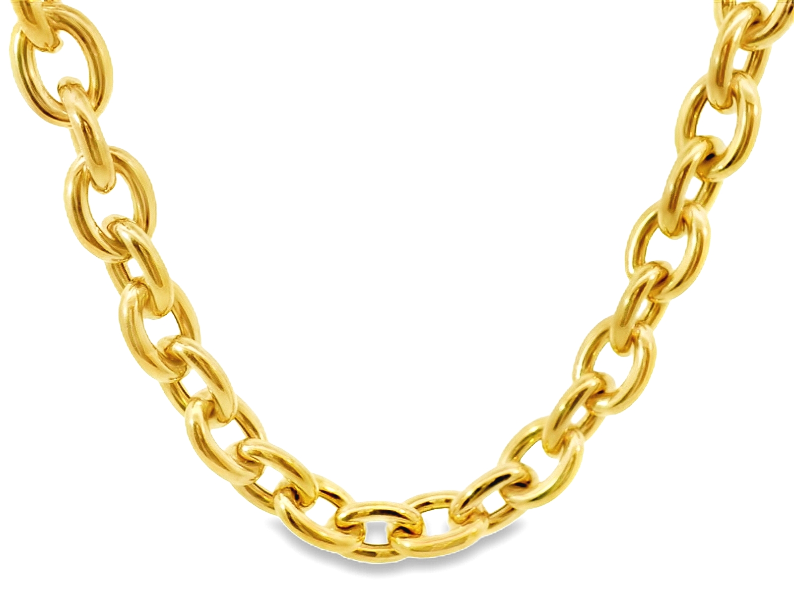 Dit prachtige Geelgouden chic collier van 14 karaat is perfect voor dames die op zoek zijn naar een stijlvolle toevoeging aan hun outfit. Het collier heeft een mooie schakel en straalt luxe uit. Draag het collier op zichzelf voor een subtiele en elegante look, of combineer het met andere sieraden voor een meer opvallende uitstraling. Met dit collier maak je gegarandeerd een statement.