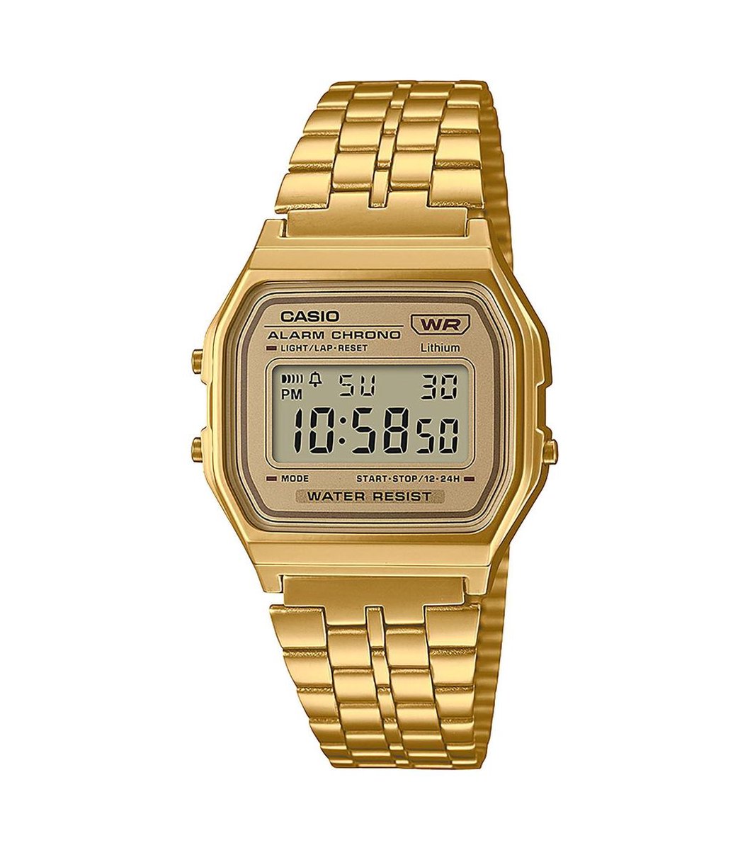 • Stopwatch van 1/100 seconden • LED-licht • Roestvrijstalen band • Waterbestendig • Vierkant oppervlak