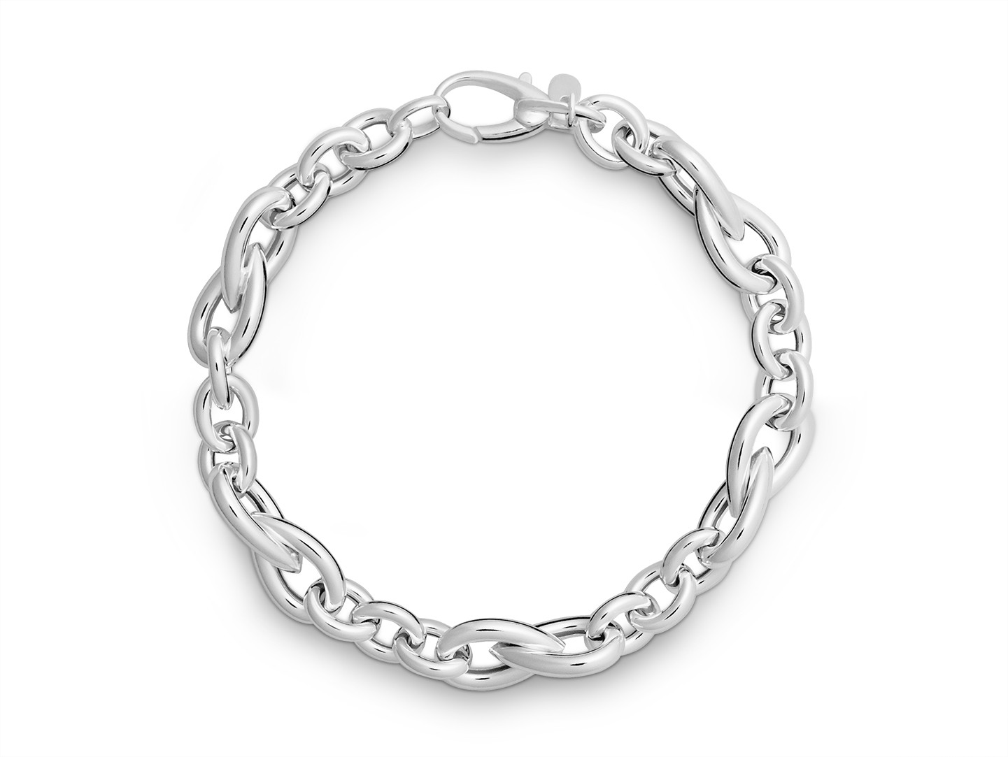 Quin - Zilveren fantasie armband, 190x9x9mm - 0282490