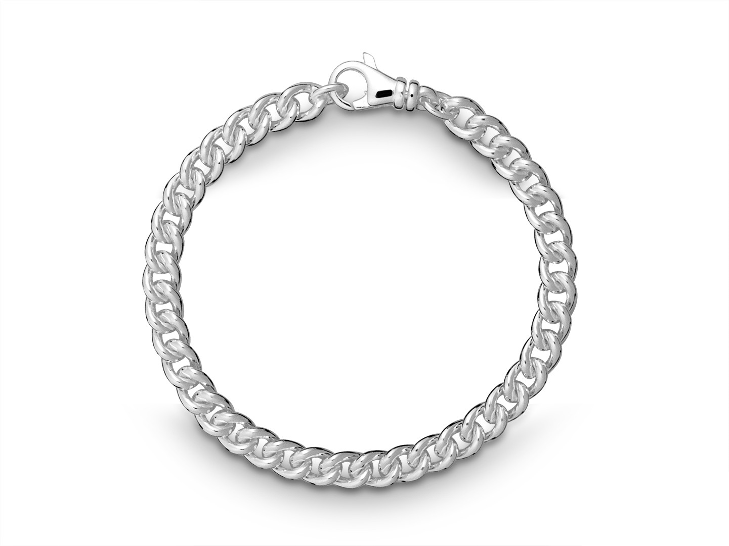 Quinn - Zilveren gourmet armband 19cm, 190x6mm - 0287063