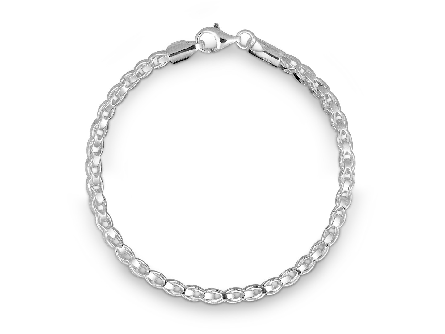 Quinn - Zilveren fantasie armband 19cm, 190x3x2x3.5mm - 0287840
