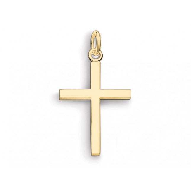 Quinn - Geelgouden kruisje 18x13x1mm - 5242601