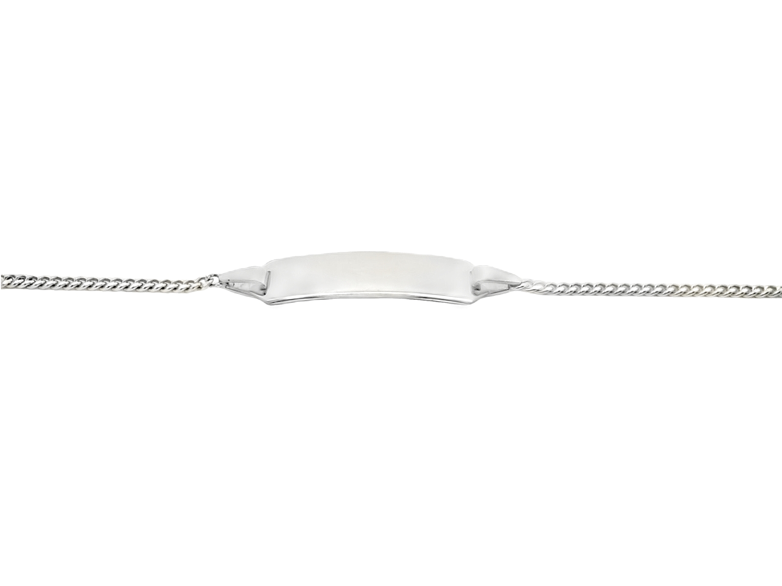 Dit prachtige kinderarmbandje van 14 karaat witgoud heeft een graveerplaatje waar een naam, datum of speciale boodschap op gegraveerd kan worden. Het armbandje is perfect voor een doop, communie of verjaardag. Het is het mooiste om het armbandje los om de pols te dragen voor een elegante en stijlvolle uitstraling. Geef een persoonlijk cadeau met dit unieke sieraad!