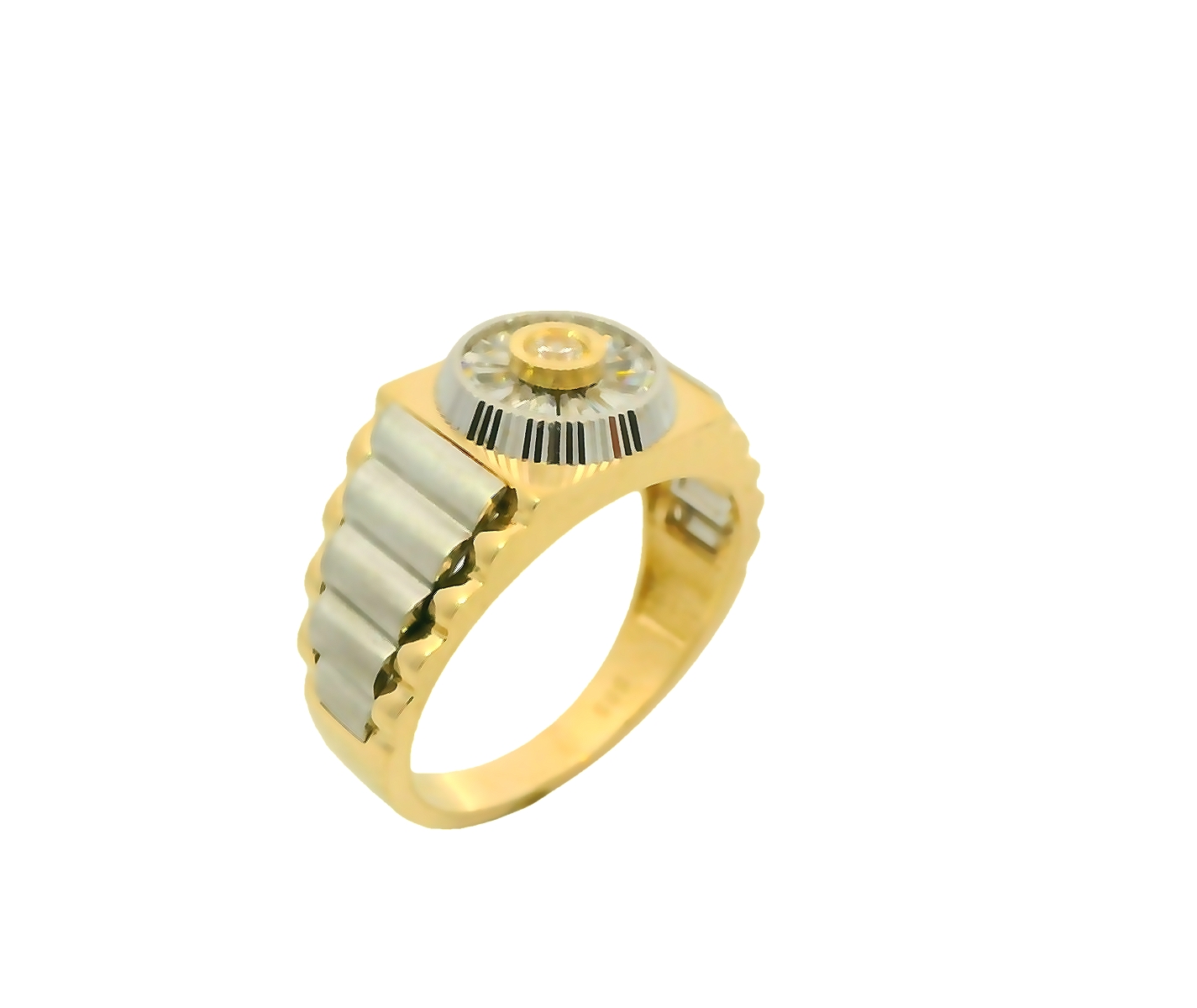 Deze prachtige herenring is gemaakt van 14 karaat bicolor goud en is versierd met zirkonia stenen, wat zorgt voor een luxe uitstraling. De ring is perfect om dagelijks te dragen of bij speciale gelegenheden. Combineer hem met andere gouden sieraden voor een complete look. Deze ring is een tijdloze toevoeging aan elke sieradencollectie. Bestel nu en draag hem met trots!
De ring is verkrijgbaar in meerdere afmetingen.