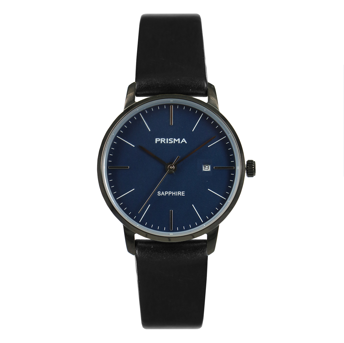 Prisma horloge P.2098.181E dames Edelstaal saffierglas 5 ATM 

Algemeen
Geslacht: heren/dames
Model: P.2098
EAN: 8716667171077

Voordelen
- echt lederen zwarte band 
- wijzerplaat blauw met zilveren streepjes
- glas is zeer krasvast
- Geschikt voor polsomtrek (max. 200 mm)
- 5ATM waterdicht: handenwassen, regen
- quartz
- maat kast 33mm (breedte) 7,5mm (dikte)

