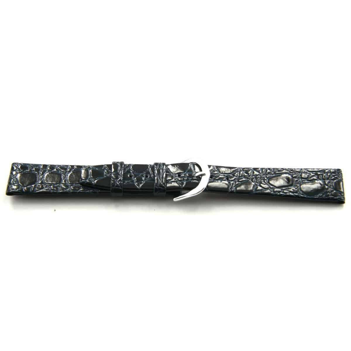 Lederen horlogeband donker blauw, lak en ongestikt.
Kleur band: donker blauw
Band dikte: 2.1mm
Band lengte: 75/115mm
Band breedte: 16mm
Gesp: All Stainless Steel
Bekleding binnenband: Glad leer
Gestikt: Nee
Pushpin: Exclusief
Hypo allergisch: -