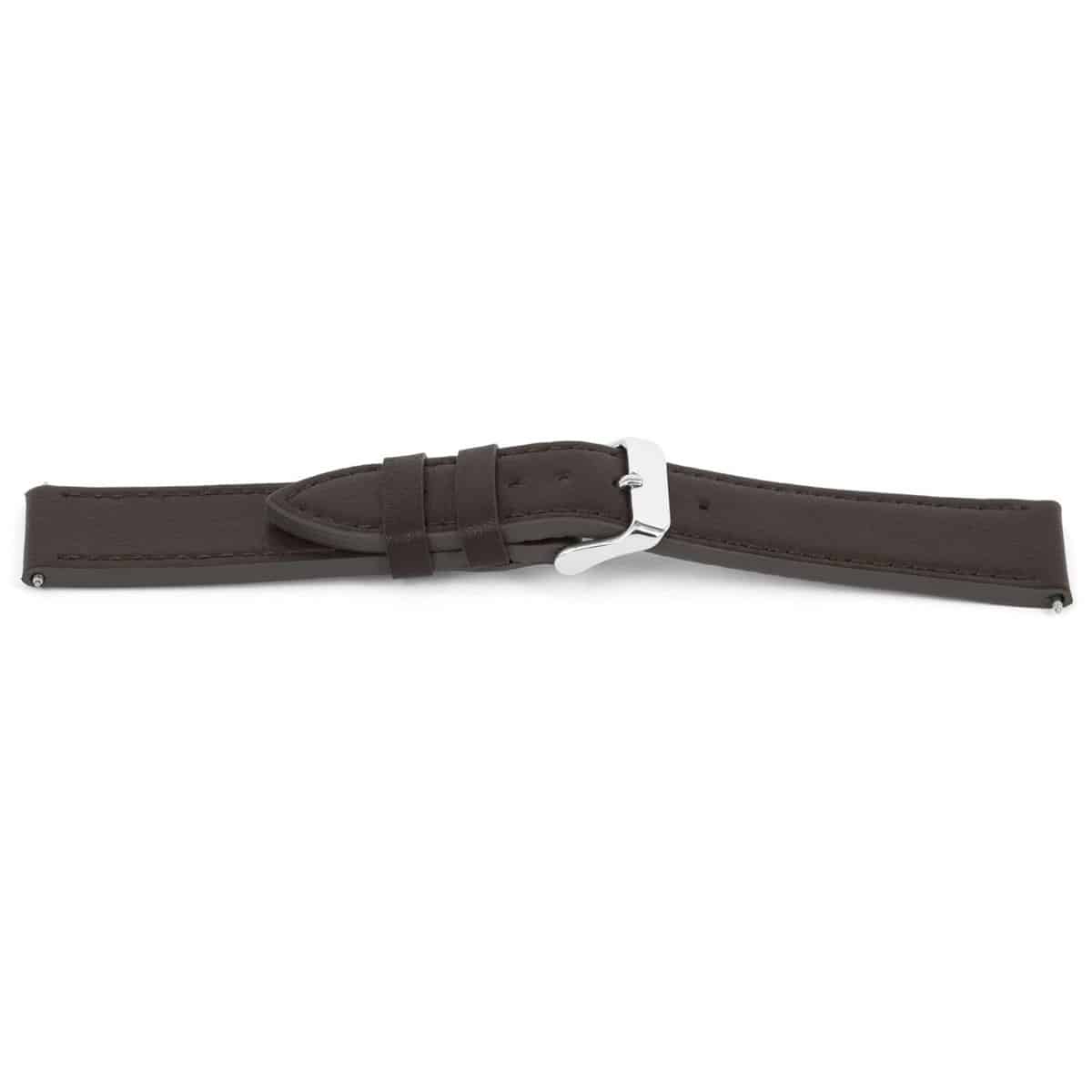 Hoogwaardig lederen horlogeband, bruin, glad en gestikt. 
Kleur band: bruin
Band dikte: 3.4mm
Band lengte:80/120
Band breedte: 22x20mm
Gesp: Edelstaal
Bekleding binnenband: Nubuck
Gestikt: Ja
Pushpin: Inclusief
Hypo allergisch: Ja
NFC Chip: Nee
EAN: 4780263422226