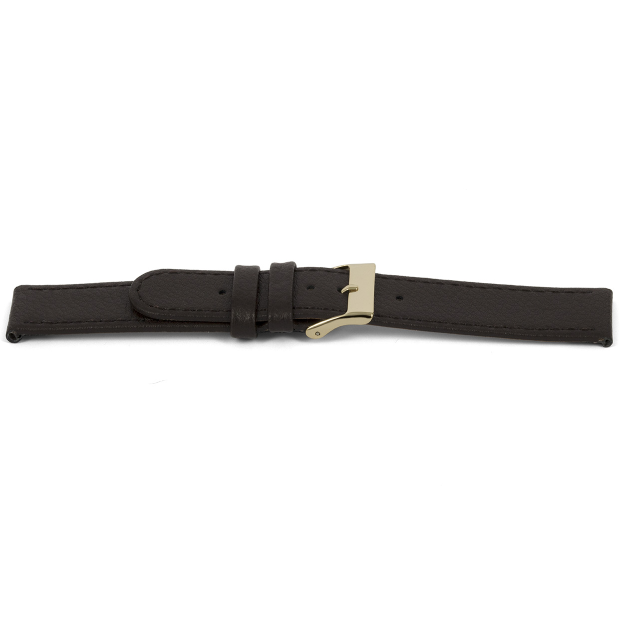 Bruin lederen horlogeband met goudkleurig edelstaal gesp.
Kleur band: Bruin
Band dikte: 2.0mm
Band lengte: 65/105mm (Extra Small)
Band breedte: 08x08mm
Gesp: Edelstaal IPG
Bekleding binnenband: Nubuck
Gestikt: Nee 
Pushpin: Exclusief
Hypo allergisch: Ja
EAN: 8716667161696