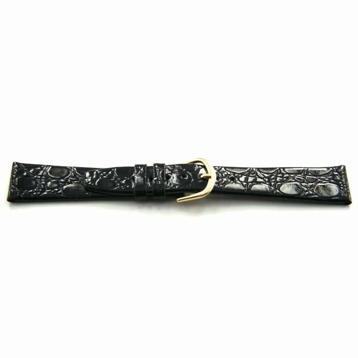 Lederen horlogeband zwart, lak en ongestikt.
Kleur band: Zwart
Band dikte: 1.8mm
Band lengte: 65/105mm
Band breedte: 12mm
Gesp: All Stainless Steel
Bekleding binnenband: Glad leer
Gestikt: Nee
Pushpin: Exclusief
Hypo allergisch: -
EAN: 4786400348121