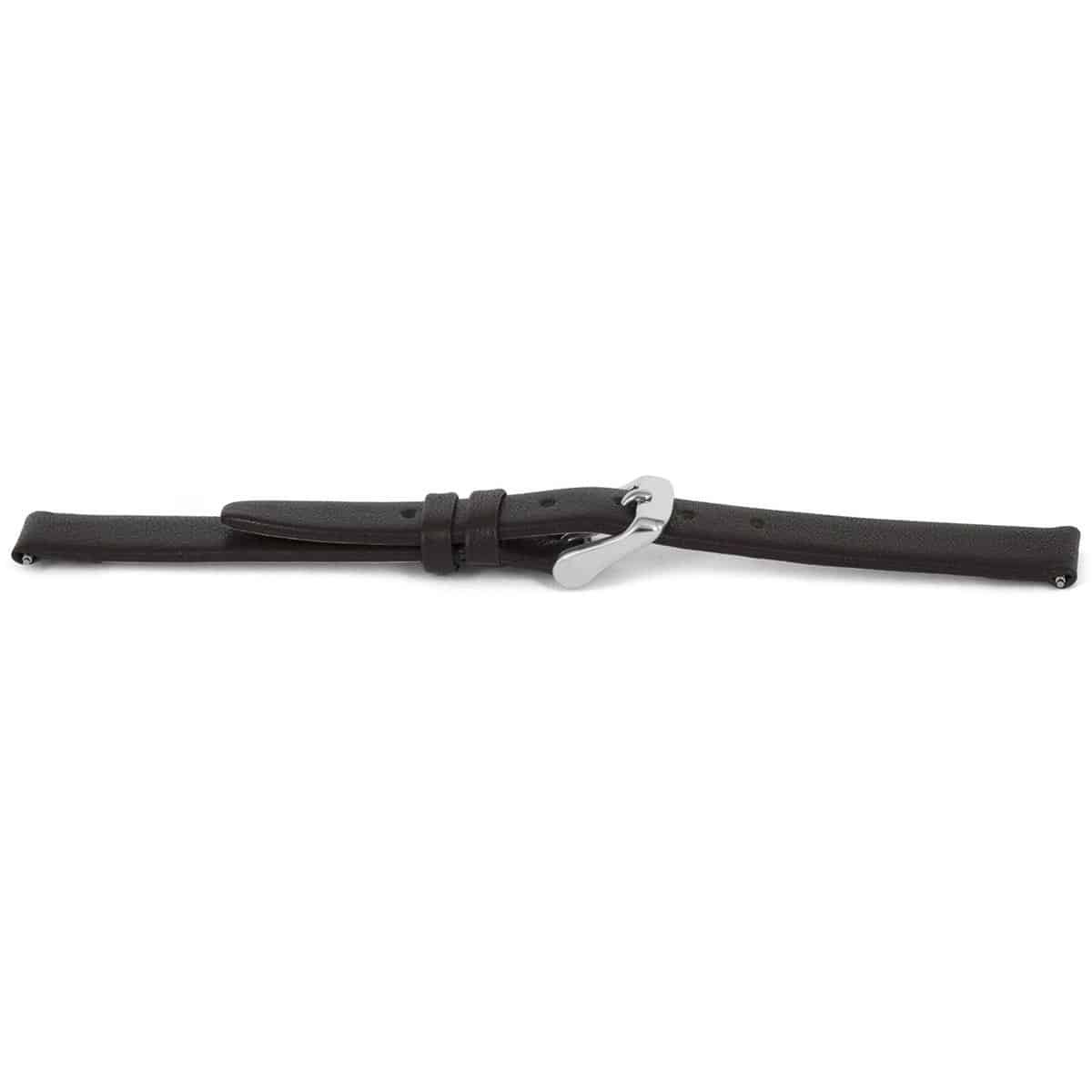Italiaans lederen horlogeband bruin J56 glad en ongestikt. 
Kleur band: Bruin
Band dikte: 2.1mm
Band lengte: 68/109mm
Band breedte: 12x12mm
Gesp: All Stainless Steel
Bekleding binnenband: Nubuck
Gestikt: Nee
Pushpin: Inclusief
Hypo allergisch: Ja
EAN: 4780258634313