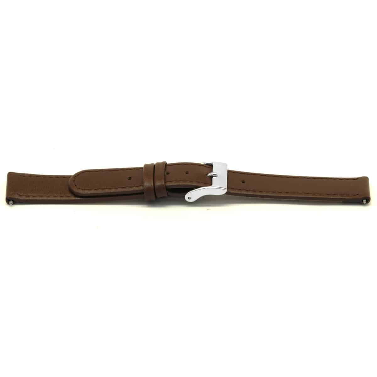 Italiaans lederen horlogeband bruin glad en gestikt. 
Kleur band: Bruin
Band dikte: 3.3mm
Band lengte: 70/110mm
Band breedte: 14x14mm
Gesp: All Stainless Steel
Bekleding binnenband: Nubuck
Gestikt: Ja
Pushpin: Inclusief
Hypoallergeen: Ja
EAN: 4782863314147