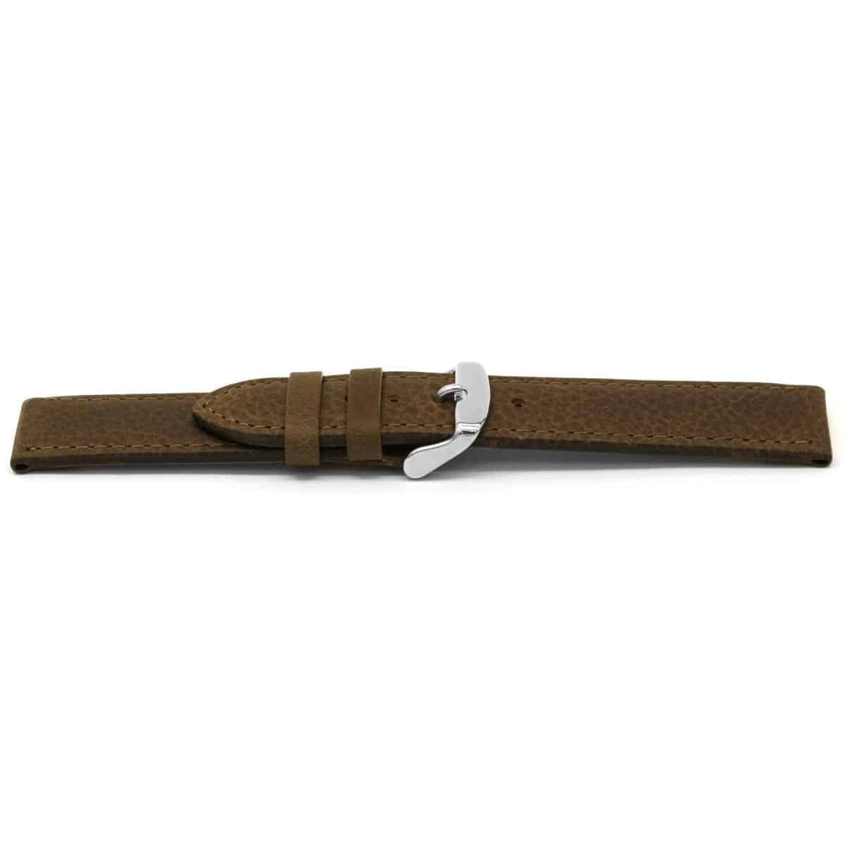 Italiaans oily cowhide lederen horlogeband, oily bruin en gestikt.
Kleur band: Bruin
Band dikte: 2.5mm
Band lengte: 68/102mm XS 
Band breedte: 14x14mm
Gesp: Edelstaal
Bekleding binnenband: Nubuck
Gestikt: Ja
Waterproef: Nee
Pushpin: Exclusief
Hypo allergisch: Nee
NFC: Nee
EAN: 4782863329141

Code: catd283 catd282
